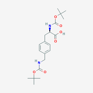 molecular formula C20H30N2O6 B15248527 Boc-D-4-aminomethylphe(Boc) 