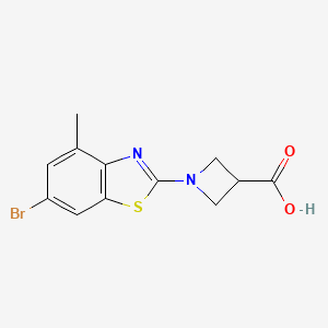 1-(6-Bromo-4-methyl-1,3-benzothiazol-2-yl)azetidine-3-carboxylic acid