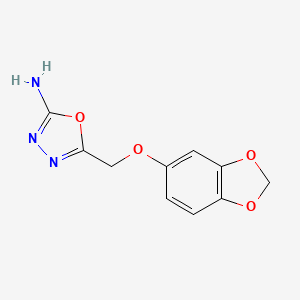 5-[(1,3-Benzodioxol-5-yloxy)methyl]-1,3,4-oxadiazol-2-amine