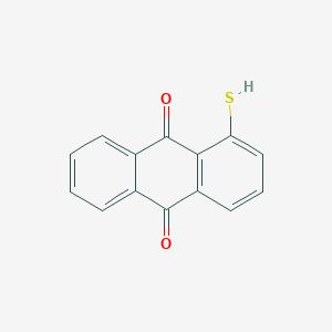 molecular formula C14H8O2S B15248552 Anthraquinone, 1-mercapto- CAS No. 6338-09-6