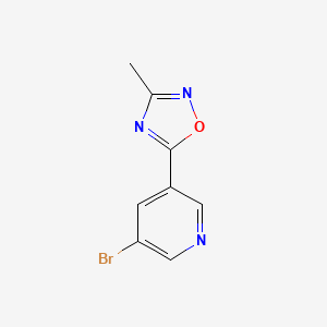 3-Bromo-5-(3-methyl-1,2,4-oxadiazol-5-yl)pyridine