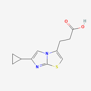 3-{6-Cyclopropylimidazo[2,1-b][1,3]thiazol-3-yl}propanoic acid