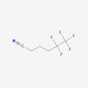 molecular formula C6H6F5N B15248602 5,5,6,6,6-Pentafluorohexanenitrile CAS No. 252949-44-3