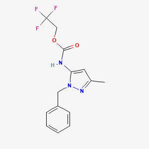 2,2,2-trifluoroethyl N-(1-benzyl-3-methyl-1H-pyrazol-5-yl)carbamate