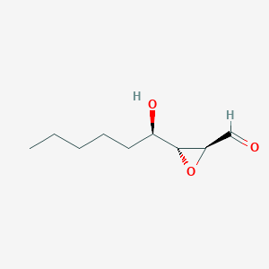 molecular formula C9H16O3 B152487 (2S,3R)-3-[(1R)-1-hydroxyhexyl]oxirane-2-carbaldehyde CAS No. 133398-57-9