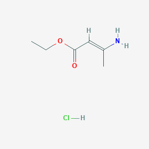 molecular formula C6H12ClNO2 B15248700 Ethyl 3-aminobut-2-enoate hydrochloride 