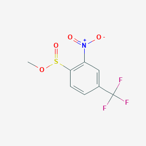 molecular formula C8H6F3NO4S B15248709 methyl 2-nitro-4-(trifluoromethyl)benzenesulfinate 