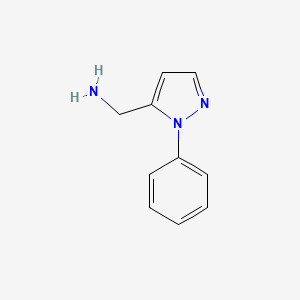 molecular formula C10H11N3 B1524871 1-(1-phenyl-1H-pyrazol-5-yl)methanamine CAS No. 1211488-11-7
