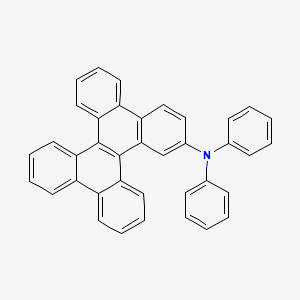 molecular formula C38H25N B15248726 Dibenzo[g,p]chrysen-3-amine,N,N-diphenyl- 