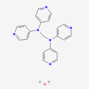 molecular formula C21H20N6O B15248795 N,N,N',N'-Tetra(pyridin-4-yl)methanediaminehydrate 