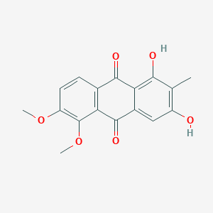 molecular formula C17H14O6 B15248799 9,10-Anthracenedione, 1,3-dihydroxy-5,6-dimethoxy-2-methyl- CAS No. 872360-76-4
