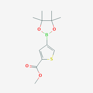 molecular formula C12H17BO4S B1524881 Methyl 4-(4,4,5,5-tetramethyl-1,3,2-dioxaborolan-2-yl)thiophene-2-carboxylate CAS No. 709648-80-6