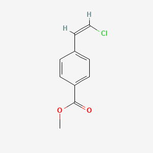 molecular formula C10H9ClO2 B15248831 Benzoicacid,4-[(1Z)-2-chloroethenyl]-,methylester 