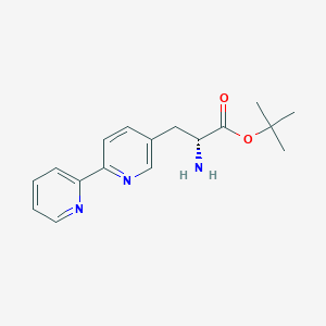 molecular formula C17H21N3O2 B15248877 tert-Butyl (R)-3-([2,2'-bipyridin]-5-yl)-2-aminopropanoate 