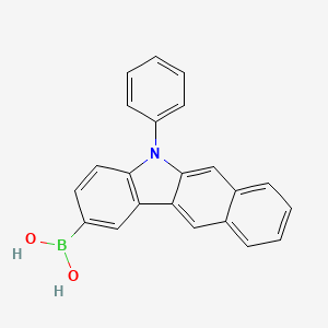 molecular formula C22H16BNO2 B15248949 (5-Phenyl-5H-benzo[b]carbazol-2-yl)boronicacid 