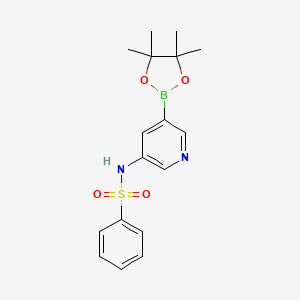 N-(5-(4,4,5,5-tetramethyl-1,3,2-dioxaborolan-2-yl)pyridin-3-yl)benzenesulfonamide