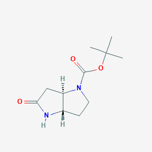 molecular formula C11H18N2O3 B15248994 tert-butyl (3aS,6aR)-5-oxohexahydropyrrolo[3,2-b]pyrrole-1(2H)-carboxylate 