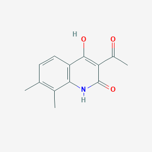 molecular formula C13H13NO3 B1524902 3-Acetyl-4-hydroxy-7,8-dimethylquinolin-2(1H)-one CAS No. 63768-46-7