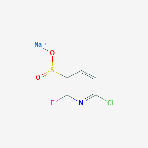 molecular formula C5H2ClFNNaO2S B15249042 Sodium 6-chloro-2-fluoropyridine-3-sulfinate 
