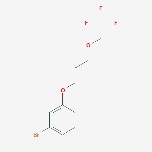 molecular formula C11H12BrF3O2 B1524908 1-Bromo-3-(3-(2,2,2-trifluoroethoxy)propoxy)benzene CAS No. 1275997-93-7