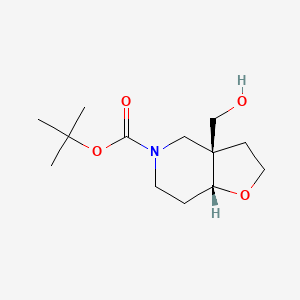 molecular formula C13H23NO4 B15249086 tert-Butyl (3aS,7aR)-3a-(hydroxymethyl)hexahydrofuro[3,2-c]pyridine-5(4H)-carboxylate 