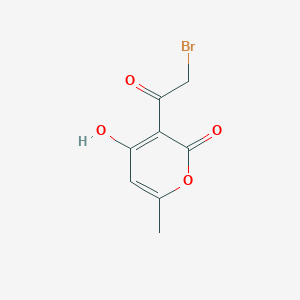 molecular formula C8H7BrO4 B1524911 3-(2-溴乙酰)-4-羟基-6-甲基-2H-吡喃-2-酮 CAS No. 23754-53-2