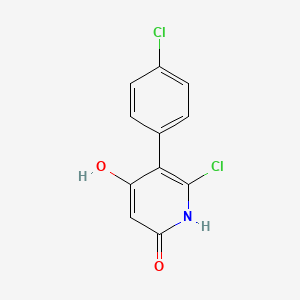 molecular formula C11H7Cl2NO2 B1524913 6-Chloro-5-(4-chlorophenyl)-2,4-pyridinediol CAS No. 20054-98-2