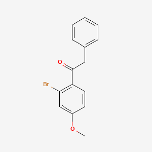 molecular formula C15H13BrO2 B1524914 1-(2-Bromo-4-methoxyphenyl)-2-phenylethan-1-one CAS No. 1081551-66-7