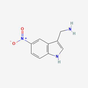molecular formula C9H9N3O2 B15249161 (5-nitro-1H-indol-3-yl)methanamine 