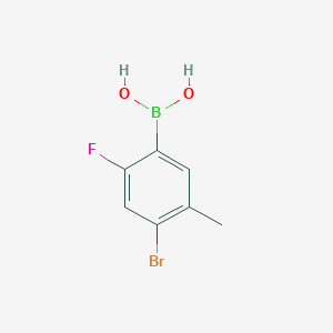molecular formula C7H7BBrFO2 B1524917 (4-溴-2-氟-5-甲基苯基)硼酸 CAS No. 677777-57-0