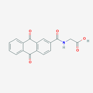 molecular formula C17H11NO5 B15249178 Glycine, N-[(9,10-dihydro-9,10-dioxo-2-anthracenyl)carbonyl]- CAS No. 204907-49-3