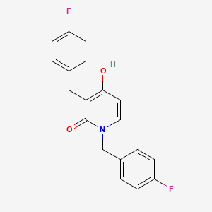 molecular formula C19H15F2NO2 B1524919 1,3-bis(4-fluorobenzyl)-4-hydroxy-2(1H)-pyridinone CAS No. 478247-88-0