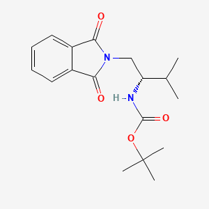 molecular formula C18H24N2O4 B15249222 N-[2-(S)-[(1,1-dimethylethyloxycarbonyl)amino]-3-methylbutyl]phthalimide 