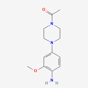 molecular formula C13H19N3O2 B1524929 4-(4-Acetyl-1-piperazinyl)-2-(methyloxy)aniline CAS No. 1021426-42-5
