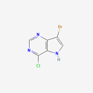 molecular formula C6H3BrClN3 B1524932 7-溴-4-氯-5H-吡咯并[3,2-D]嘧啶 CAS No. 1032650-41-1