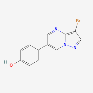 molecular formula C12H8BrN3O B1524936 4-(3-Bromopyrazolo[1,5-a]pyrimidin-6-yl)phenol CAS No. 945376-95-4