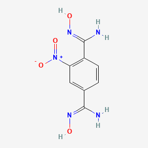 molecular formula C8H9N5O4 B15249363 N1,N4-Dihydroxy-2-nitroterephthalimidamide 