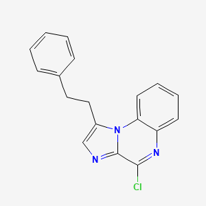 molecular formula C18H14ClN3 B15249396 4-Chloro-1-(2-phenylethyl)imidazo[1,2-a]quinoxaline CAS No. 681284-73-1