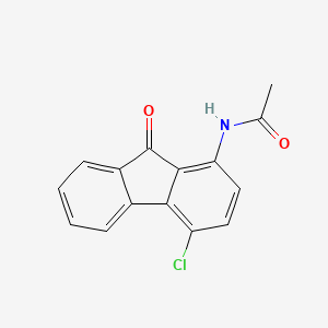 molecular formula C15H10ClNO2 B15249430 N-(4-Chloro-9-oxo-9H-fluoren-1-YL)acetamide CAS No. 16304-68-0