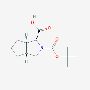 molecular formula C13H21NO4 B1524952 (1R,3aS,6aR)-2-(tert-Butoxycarbonyl)octahydrocyclopenta[c]pyrrole-1-carboxylic acid CAS No. 926276-09-7