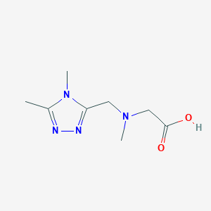 molecular formula C8H14N4O2 B15249520 N-((4,5-Dimethyl-4H-1,2,4-triazol-3-yl)methyl)-N-methylglycine 