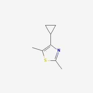 molecular formula C8H11NS B15249524 4-Cyclopropyl-2,5-dimethylthiazole 