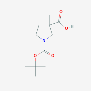 molecular formula C11H19NO4 B1524958 1-(Tert-butoxycarbonyl)-3-methylpyrrolidine-3-carboxylic acid CAS No. 887587-09-9