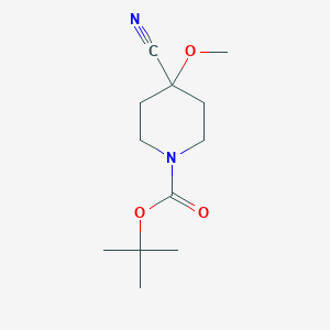 molecular formula C12H20N2O3 B1524965 1-BOC-4-甲氧基-哌啶-4-腈 CAS No. 1082040-33-2