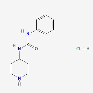 molecular formula C12H18ClN3O B1524967 1-苯基-3-(哌啶-4-基)脲盐酸盐 CAS No. 1233952-95-8