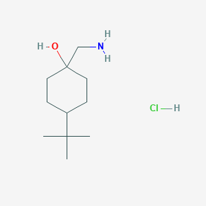 molecular formula C11H24ClNO B1524968 1-(Aminomethyl)-4-tert-butylcyclohexan-1-ol hydrochloride CAS No. 91249-23-9