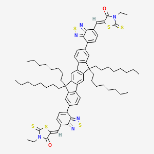 molecular formula C76H92N6O2S6 B15249683 Thioxothiazolidin-4-one) 