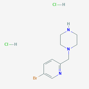 molecular formula C10H16BrCl2N3 B1524972 1-[(5-Bromopyridin-2-yl)methyl]piperazine dihydrochloride CAS No. 1311315-57-7