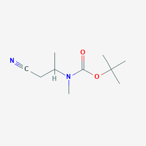 molecular formula C10H18N2O2 B1524973 tert-butyl N-(1-cyanopropan-2-yl)-N-methylcarbamate CAS No. 1311315-14-6