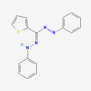 molecular formula C17H14N4S B15249733 1,5-Diphenyl-3-(thiophen-2-yl)formazan 
